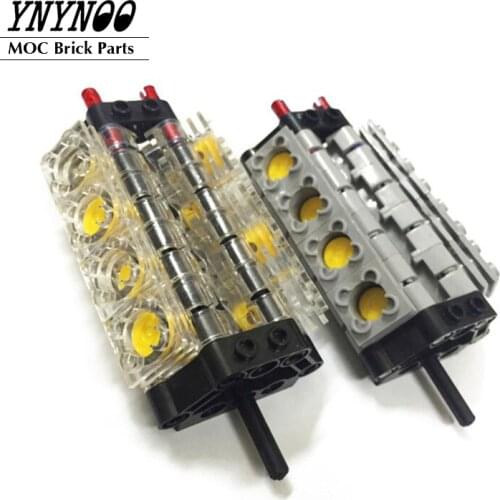 1 Set V8 Engine Cylinder Power Model Building Blocks Bricks Components Toy Compatible with High-tech Cars Parts Toys