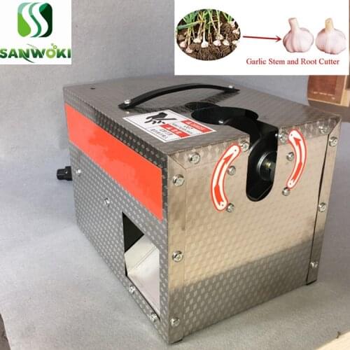 220v/24v-48v electric shallot root chopping machine garlic stem cutter machine garlic head cutting machine onion stem chopper