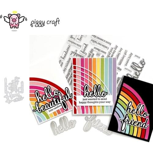 Piggy Craft metal cutting dies cut die mold Letter decoration Scrapbook paper craft knife mould blade punch stencils dies