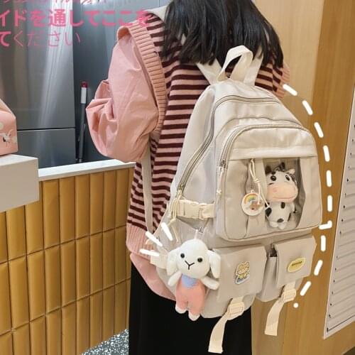Pupil Cute Girl Tutorial Backpack Women Kawaii Waterproof School Backpacks for Teens Female Large Capacity Travel Bag Ladies New
