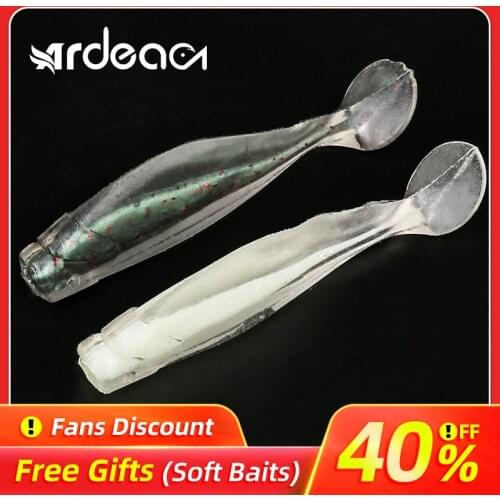 Ardea soft lure 60mm T-tail Double Color with core Worm Wobblers Saltwater Artificial Fishing Salt Silicone bait Tackle