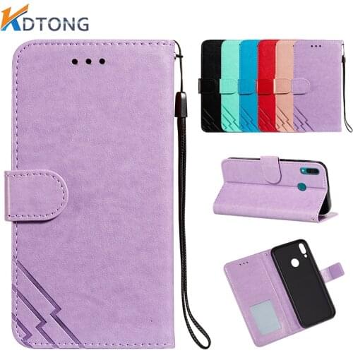 Solid Color Embossed Leather Case For Huawei Enjoy 20 10E 9E 9 9S 7S Z Plus Cute With Card Pocket Phone Cases Cover