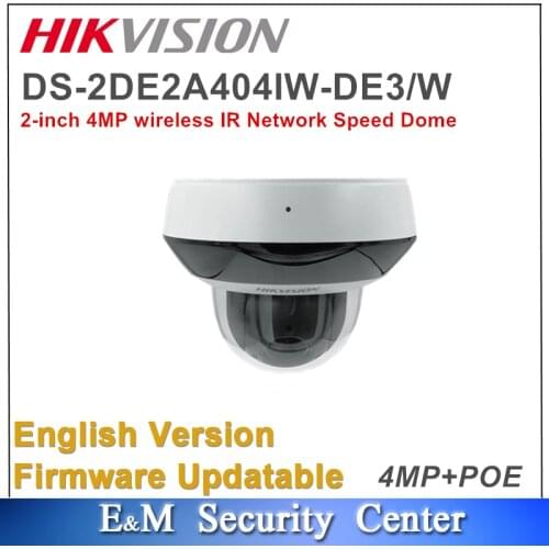 Original Hikvision Mini PTZ DS-2DE2A404IW-DE3/W Wifi Wireless 2-Inch IR POE 4MP Network Speed Dome Camera