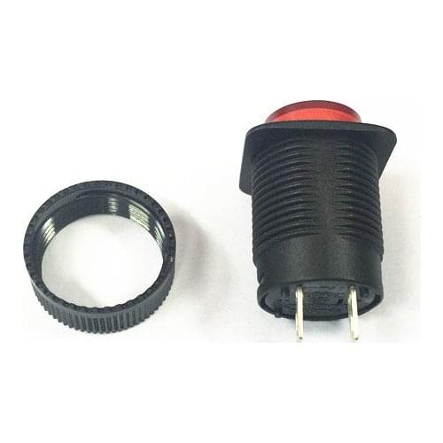 Original new 100% R13-508 red green button switch with lock lamp 3A 2pin 4pin