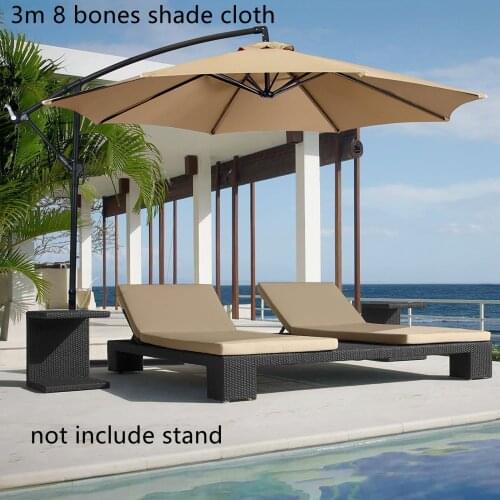 Beach Parasol Cloth Easy To Install Outdoor Garden Anti-UV Shade Cloth Diameter 3 Meters Patio Pool Umbrella Replacement Canopy