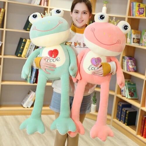 35-100CM Big Size Cute Long Leg Heart Frog Plush Toys Cartoon Animal Toys Stuffed Soft Pillow for Children Girls Birthday Gifts