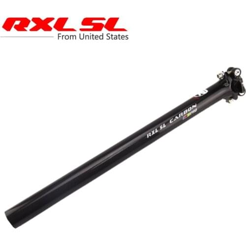 RXL SL Bicycle Seatpost Carbon Fibre Seatposts 30.9-32.0mm Seat Post 3K Glossy 27.2 Road Carbon Seatpost 350/400/450mm