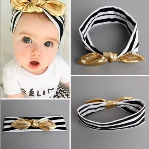 Baby Girl Headband Infant Hair Turban Cloth Tie Bow Newborn Headwear Tiara Headwrap Gift Toddler Bandage Ribbon Rabbit Bunny Ear
