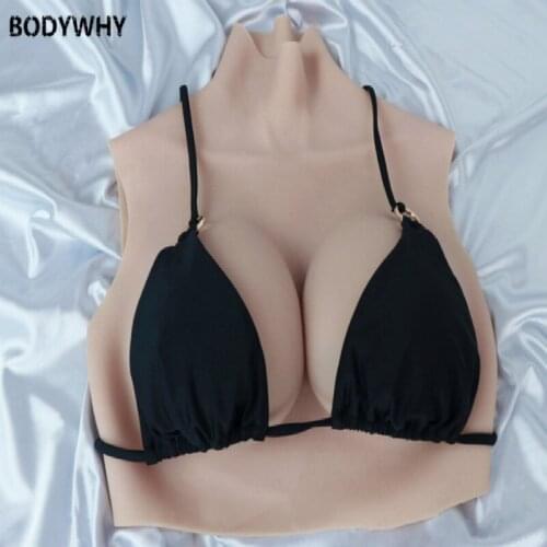 E Cup Silicone Fake Breast Form Top Quality Realistic Soft Boobs Skin Crossdresser Transgender Queen Transvestite Mastectomy Bra