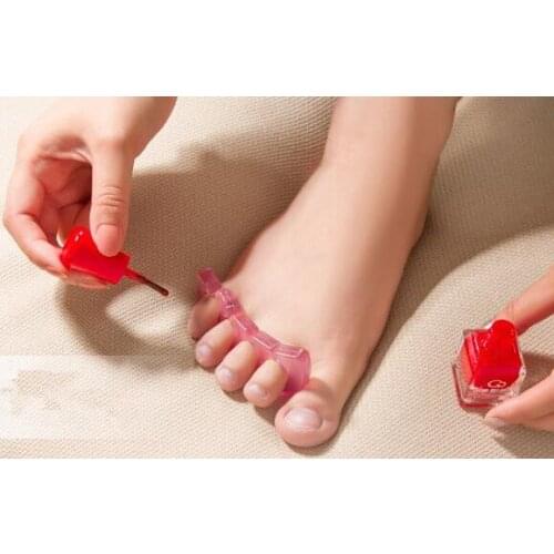 Silicone Nail Toe Separators Reusable Separator for UV Gel Acrylic Nail Tool Random Color