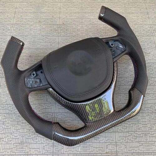 Pilot Shape Real Carbon Fiber Sports Steering Wheel Leather For BMW 5 series 525li 533Li 540Li 2012-2016 15 14 13