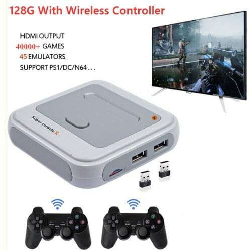 Standard portable 2.4G retro classic wireless game console 4K PS1 N64 30000 game box supports AV HD output Wifi TV console box