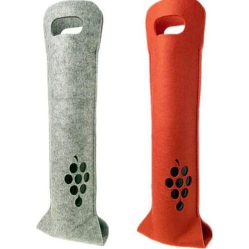 Felt Wine Tote Bag Bottle Carrier 40x14cm Wine Beer Bottle Gift Packing Bags Outdoor Party Wine Box Multi Colors SN3049