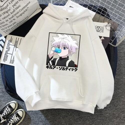 Hunter X Hunter Anime Hoodie Sweatshirt Killua Zoldyck Kawaii Anime Manga Oversized Harajuku Fashion Hoodie Streetwear Clothes