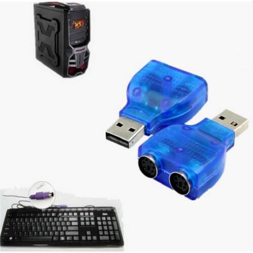 Slim USB 2.0 to PS/2 adapter dongle To use your PS/2 Keyboard/Mouse on a USB port computer accessories Drop Shipping