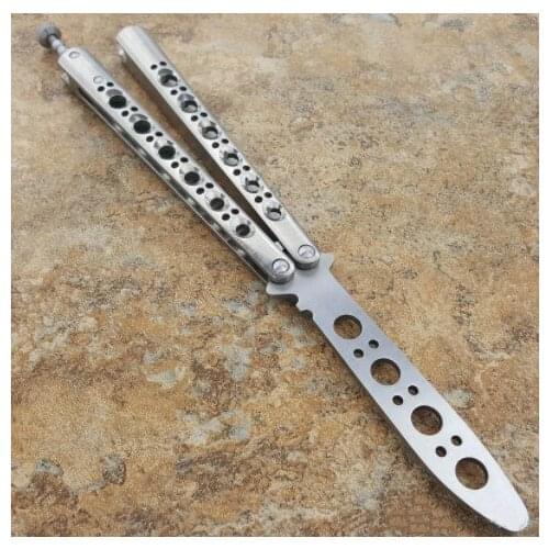 THEONE Butterfly Trainer Knife BM40 420 Blade Titanium Handle Jilt Not Sharp Hunting Edc Folding Pocket Knife gift knives