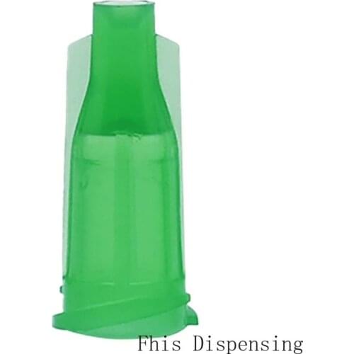 Pack of 1000 Glue Dispensing Syringe Tip Light Green Cap Luer Lock