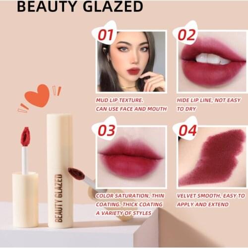 High Quality 12 Colors Velvet Matte Lip Glaze Non-stick Long-lasting Waterproof High Color Rendering Lip Gloss Makeup TSLM2