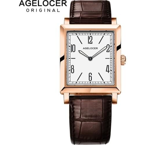 Agelocer Quartz Brand Ladies Watches Women Luxury Rose Gold Antique Casual Leather Dress Wrist watch Relogio Feminino Montre