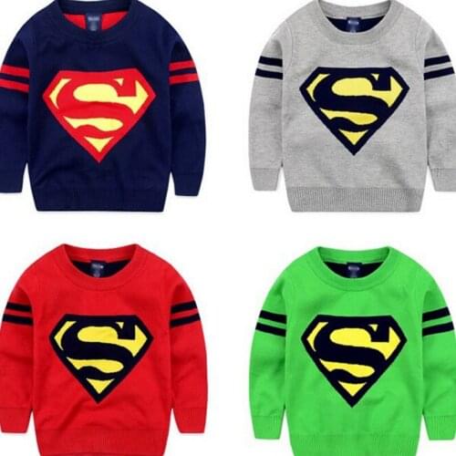 Winter Boys Sweaters Handsome Man Printing Boys Pullover Knit Sweaters Spring Autumn Children Clothing Kids Tops Clothes