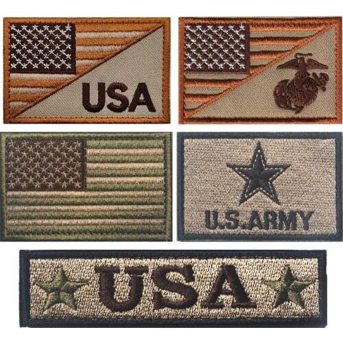 US Navy National Flag Badge Embroidery Velcro Patch Armband Patriot Tactical Morale Clothing Hat Packaging Patches Bag Accessory