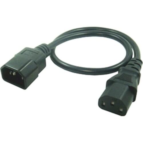 0.5M 1.6FT 50cm Mains Male to Female C13 to C14 CPU PDU Extension Cable COMPUTER CABLE power cord extension cable
