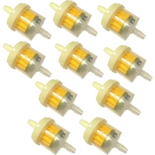 10Pcs 6mm Petrol Inline Fuel Filter for Motorcycle Car Dirt Bike Scooter Motorbike