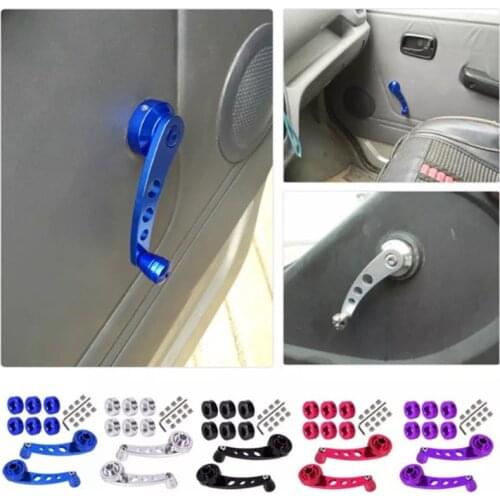 2Pcs Aluminum Alloy Universal Car Window Handle Winder Riser Replacement Winder Crank Riser Kit Universal