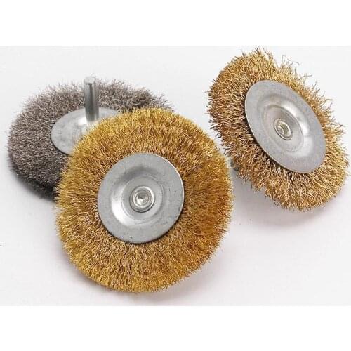 75*6mm Soft Stainless Steel Wire Brush For Derusting Polishing Wheel Grinding Head Flat Steel Wire