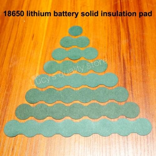 100pcs/lot 18650 Battery Pack Accessories Solid Insulation Pads 2/3 Ink Barrels Insulation Pads Green Shell Paper