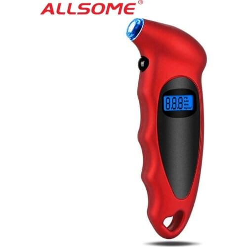 ALLSOEM New Auto Car Tire Pressure Gauge Tire 150psi Air Pressure Tester Mini Keychain Style Digital Portable High Accuracy