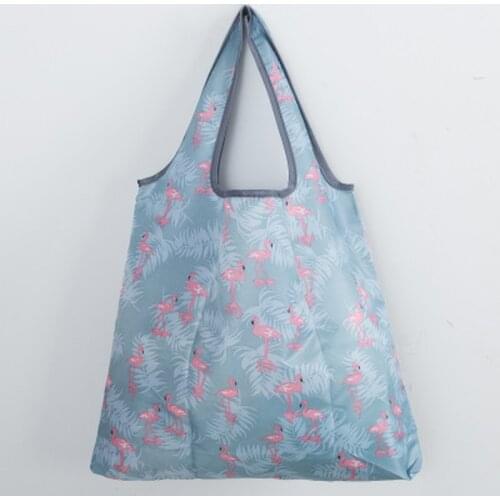 Big Size Patterned Shopping Bag Women Reusable Tote Bag Eco-Friendly Foldable Slight Hand Bag Premium Quality Polyester