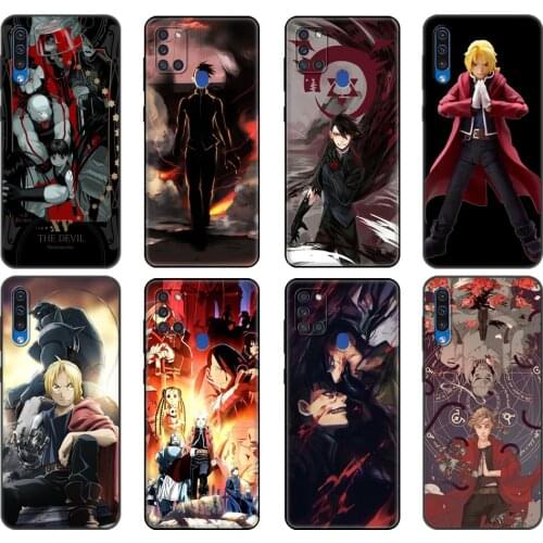 Black tpu Case For Samsung Galaxy A50 50S A30S A10 A11 A21S A31 A41 A51 A71 M21 M30S S10 LITE Fullmetal Alchemist Brotherhood