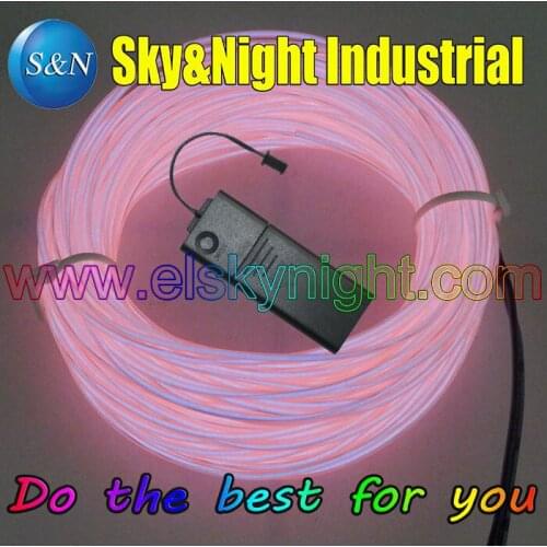 Electroluminecent Wire/Neon EL Wire 3M(1.4mm)+3V Inverter-Pink +Free Shipping