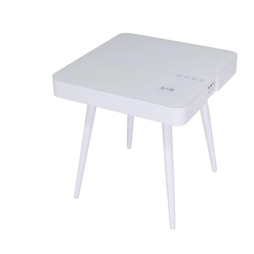 2020 Newest Creative Coffee Table Smart Music Desk Sofa Side Table Glass Corner Desk with Wireless Charger Bluetooth Speaker