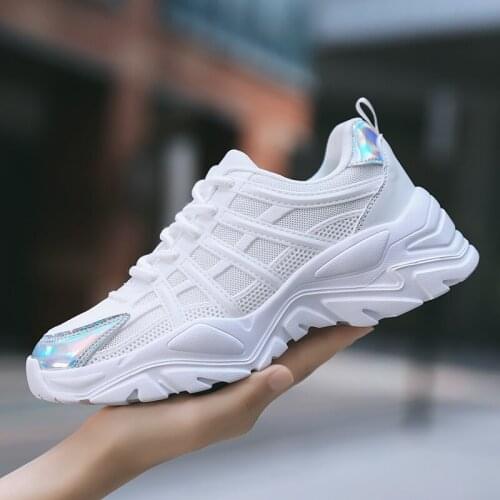 Large Size Summer Breathable Sport Shoes for Women Sneakers Womens Running Shoes Womens Spring Sports Shoes Gym White