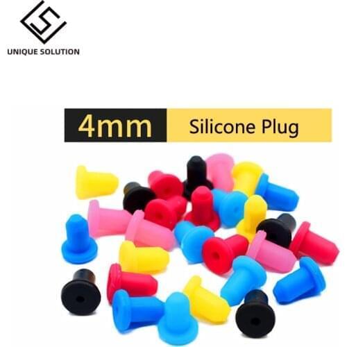 100pcs 4mm High elastic Refitting tool CISS ink cartridge Fixed printer accessories rubber seal silicone plug