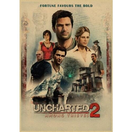 Uncharted Classic Game Anime Retro Painting Wanted Core Picture Bedroom Sofa Room Wall Art Home Decor Quality Canvas Posters