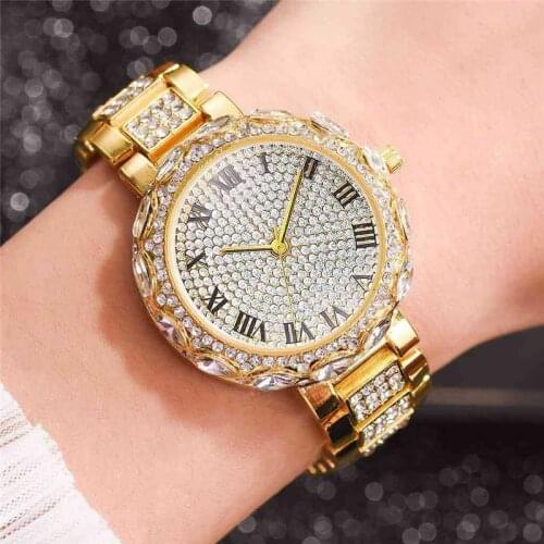 2021 New High Quality Luxury Brand Women Men Quartz Watch Fashion Stainless Steel Golden Wristwatch Roman Numerals Montre Homme
