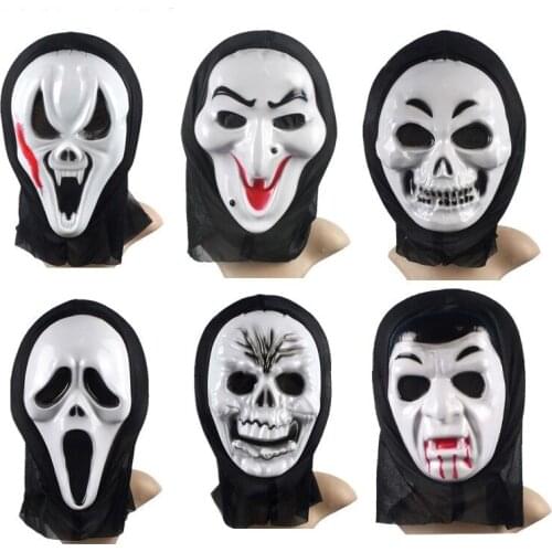 Novelty Scary Face mask for adult kid Toys Halloween Carnival Masker Party Ghost Face Mask Horror Screaming Grimace Scary Mask
