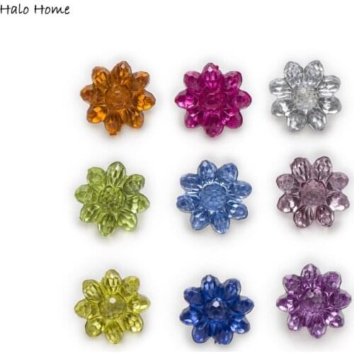 50pcs Acrylic Buttons Snowflake Sewing Scrapbooking Clothing Home Gift Handwork Decor 13mm