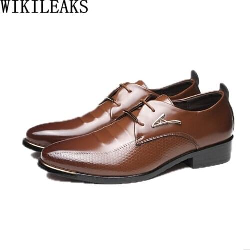 Coiffeur Luxury Men Classic Shoes Oxford Shoes for Men Formal Italian Dress 2020 Office Shoes for Men Brown Dress Plus Size 48
