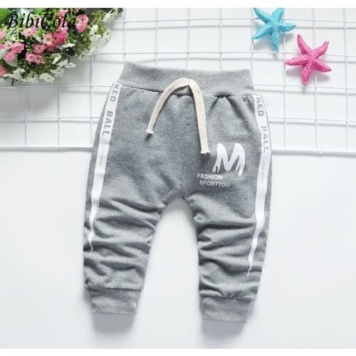 Boys Pants Fashion Cotton sweatpants Trend Sport Casual Pants Spring Autumn Teeage Children Trousers Baby Kids Trousers 1-5T