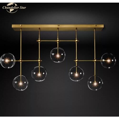 Modern Ball LED Glass Chandeliers LIghting for Living Room Bedroom Villa Dining Room Nordic Tree Branch Pendant Hanging Lamp