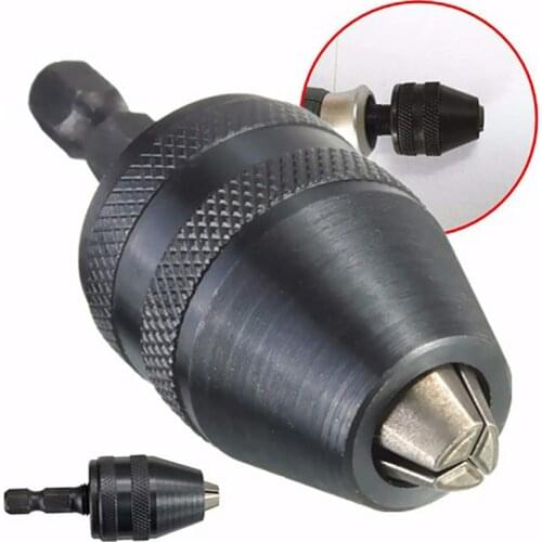 1pc Keyless Drill Chuck Screwdriver Impact Driver Adapter 1/4 '' Hex Shank Drill Bit Tool