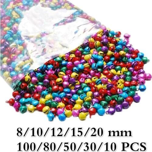 Christmas Decoration Bells Iron Loose Beads Small for Festival Party Decoration Christmas Tree Decoration DIY Crafts Accessories