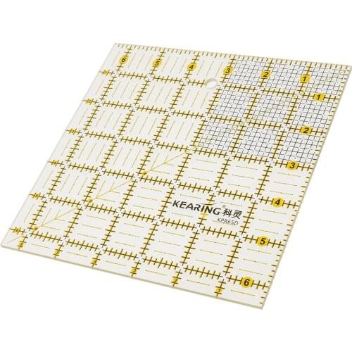 1Pcs Acrylic Square Quilting Templates Sewing Rulers 6.5 x 6.5inch