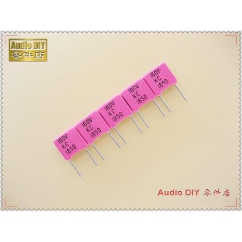 10PCS/50PCS KC1850 Series 820pF 160V 160v820pf 5% Film Capacitor 0.82nF 821
