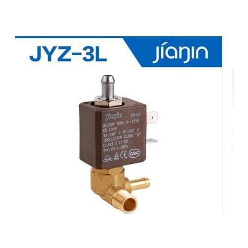 10pcs/lot,JYZ-3L Normally Closed N/C AC 230V ZG1/8' Brass Steam Generator Water 2 Position 3 Way Solenoid Valve Coffee Makers