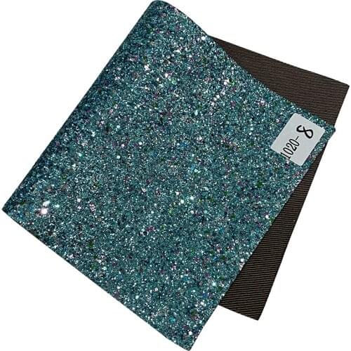 Multicolored Chunky Glitter Faux Leather Fabric Sheet With Colorful Sequins for Making Shoe/Hair Bow/DIY Accessories